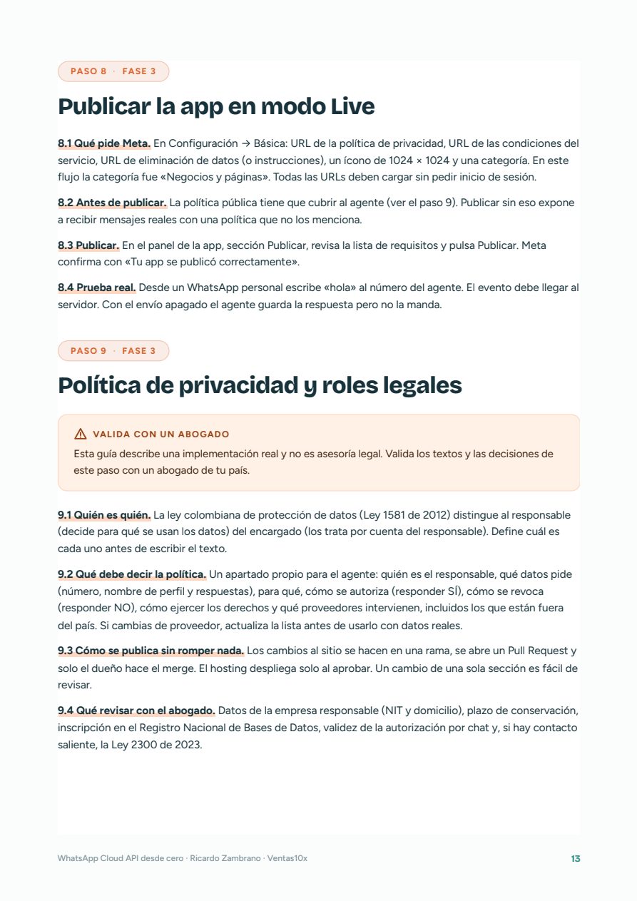 Página de los pasos 8 y 9